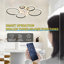 Ventilateur de plafond en fer et en plastique noir avec télécommande, application et lumière DEL à intensité variable - moteur réversible à 6 vitesses pour le confort de la chambre et du salon