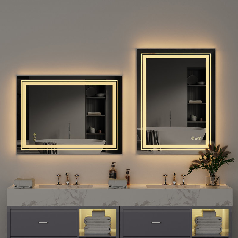 Allenby Flat Wall Mirror, 60 H x 80 W