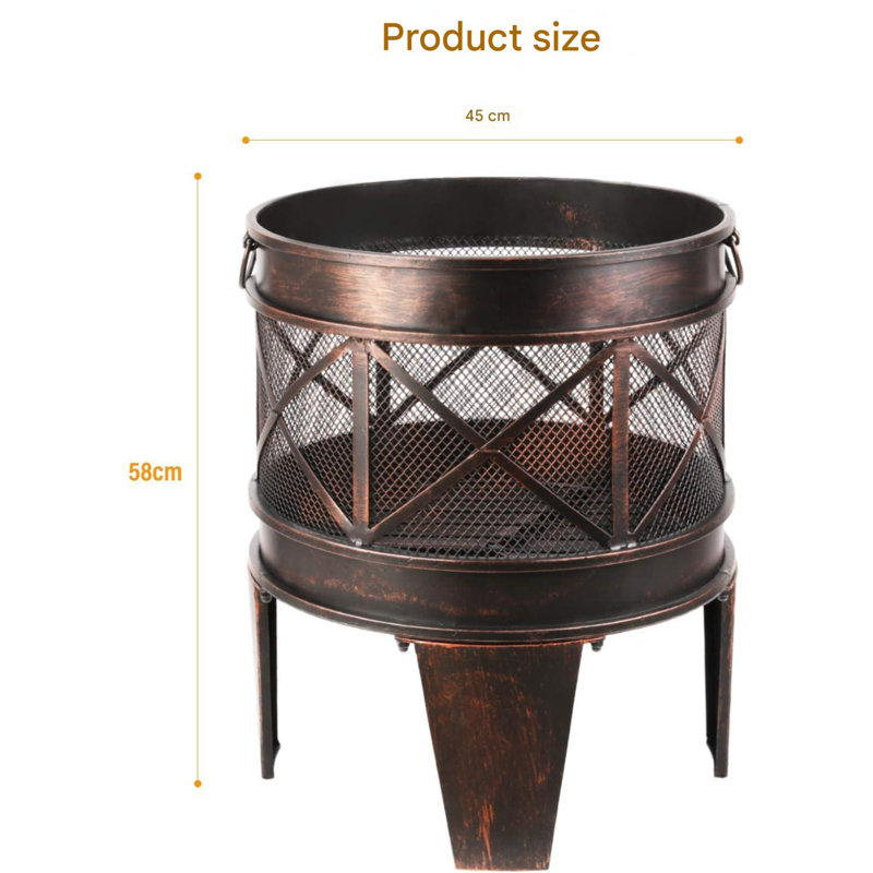 Round Charcoal Smokeless Fire Pit