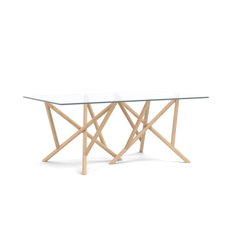 Table avec plateau Baton, Chêne naturel
