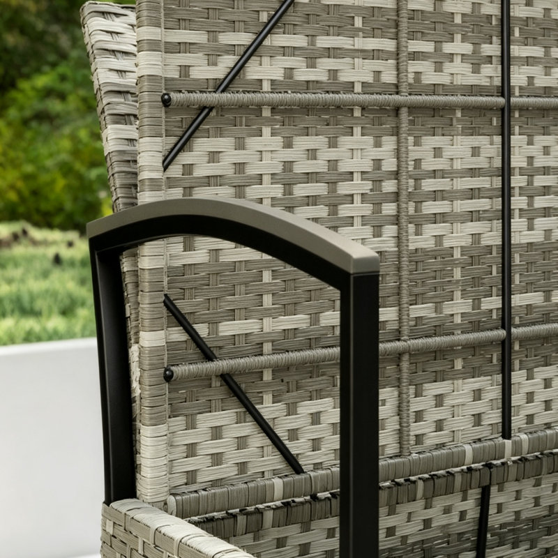 Outdoor Bench, Dark Grey