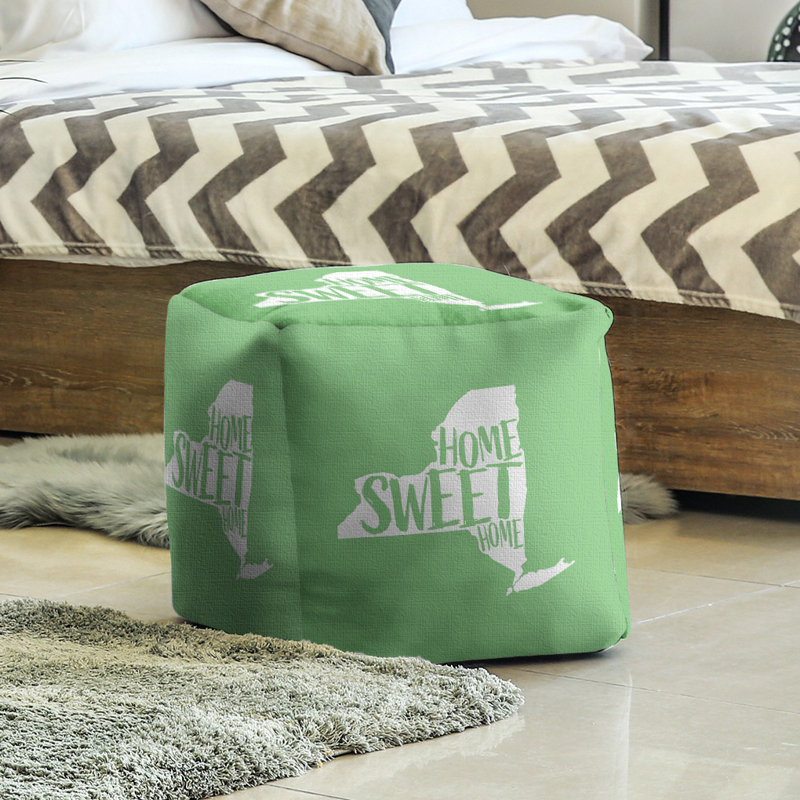 Upholstered Ottoman, Green