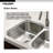 Eston Undermount Stainless Steel Single Bowl Kitchen Sink, 18 Gauge