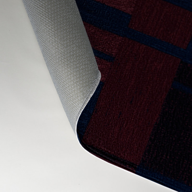 Tapis d'intérieur et d'extérieur à carreaux bleu, Rectangle 9 pi x 12 pi
