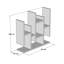 Tablette murale moderne, blanche, 27,6 po x 27,1 po x 7,7 po | 100% panneau de particules enduit de mélamine, épaisseur: 0,7 pouce | Nombreuses tablettes pour un rangement supplémentaire, conception murale, parfaite pour l'organisation à la maison ou au bureau, élégante et fonctionnelle-234516423