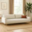 Canapé Remy, boucle blanc cassé, siège de style banc avec accoudoirs, 83 po