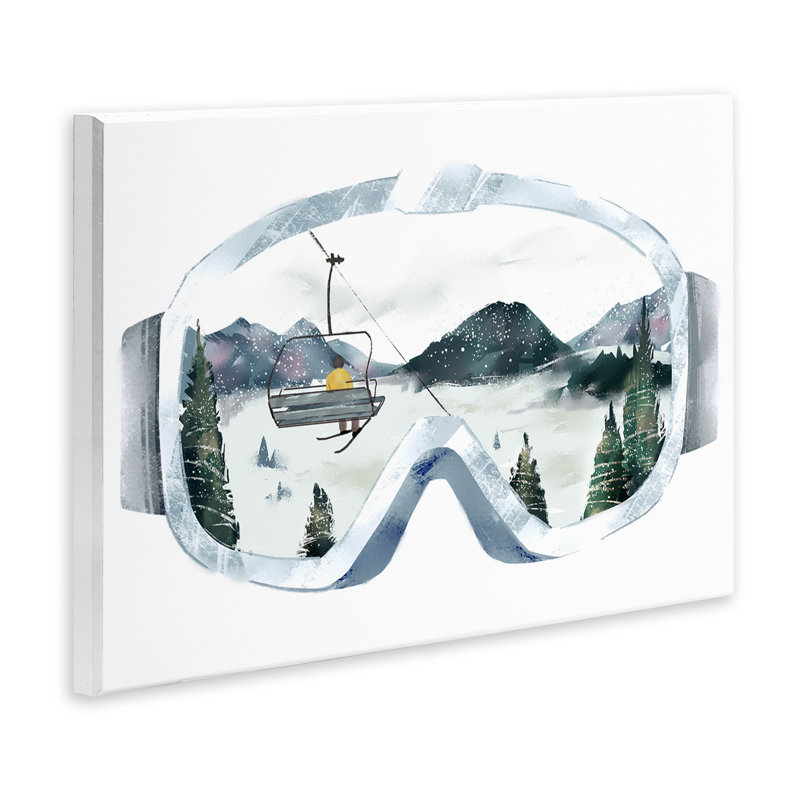 «Ski Mountain Reflection in Sports Goggles Winter Forest» par Ziwei Li, H 10 po x l 15 po