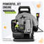 Souffleur à feuilles 63cc à gaz, souffleur de qualité commerciale de 665 pi³ / min à vitesse variable, moteur à démarrage facile pour déchets de jardin, débris de pelouse, feuilles