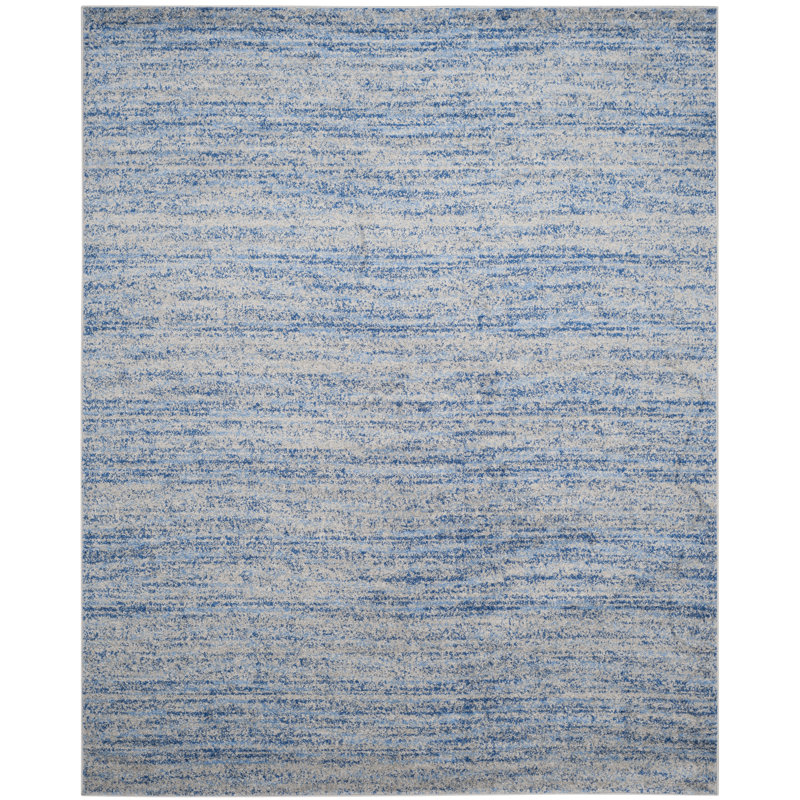 Tapis gris à motif abstrait Riebe, Rectangle 9 pi x 12 pi