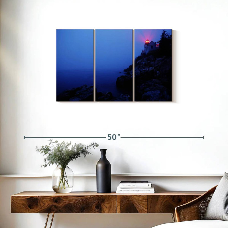 Gillard Acadia Lighthouse, 20" H x 33" W