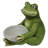 Resin Frog Statue Bird Feeder