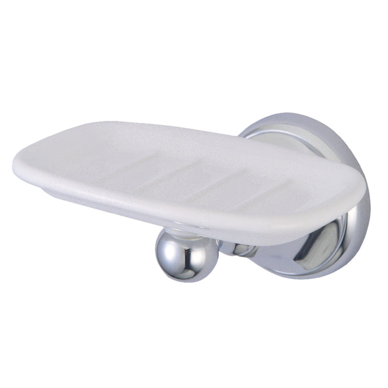 Kingston Brass Metropolitan Wall Mount Soap Dish Holder, Polished Chrome