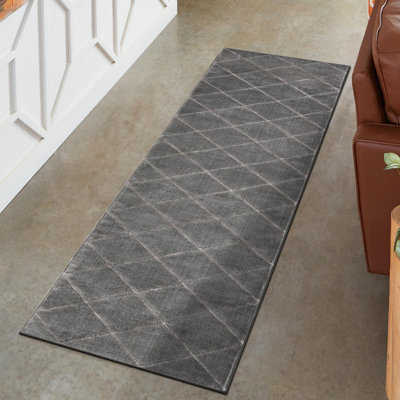 Latitude Run® Checks Novica Rug Gray and Silver