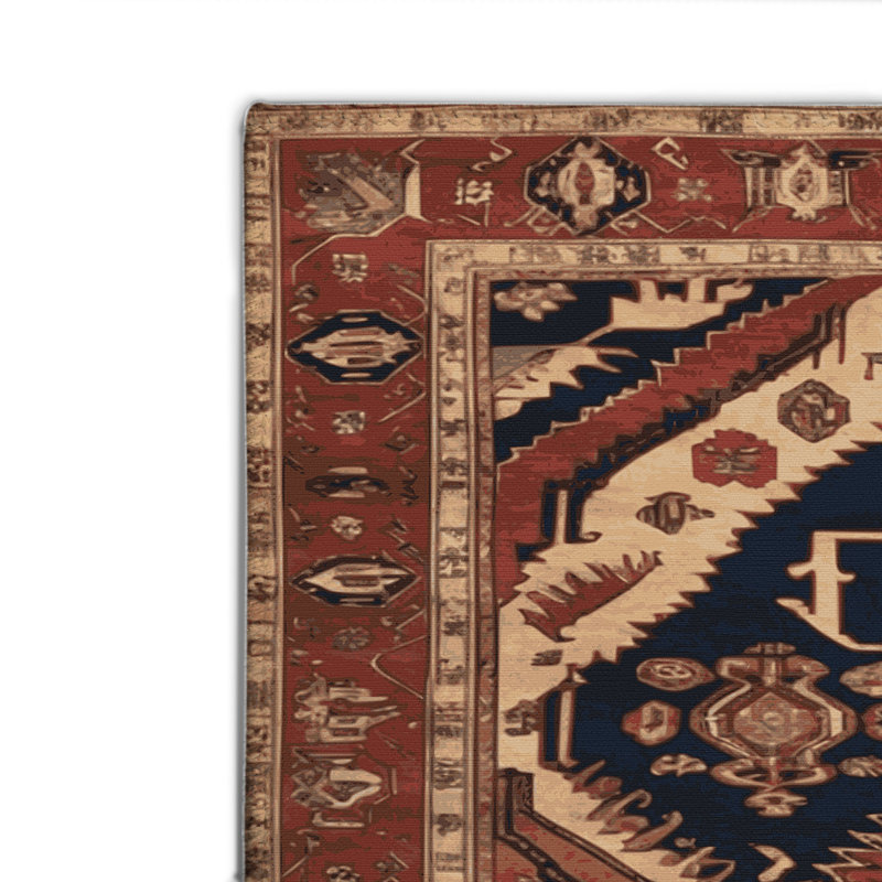 Tapis d'intérieur et d'extérieur brun Persian, Rectangulaire 8 pi x 10 pi