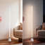 Lampe sur pied d'angle moderne 57,5 "à DEL avec base en marbre véritable-1578751888