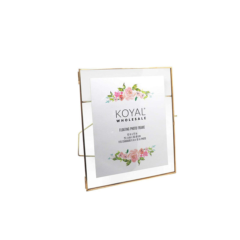 Scituate Glass Gilded Floater Picture Frame, Gold