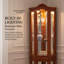 Vitrine de coin traditionnelle Ashbourne avec portes vitrées et tablettes-1309095806