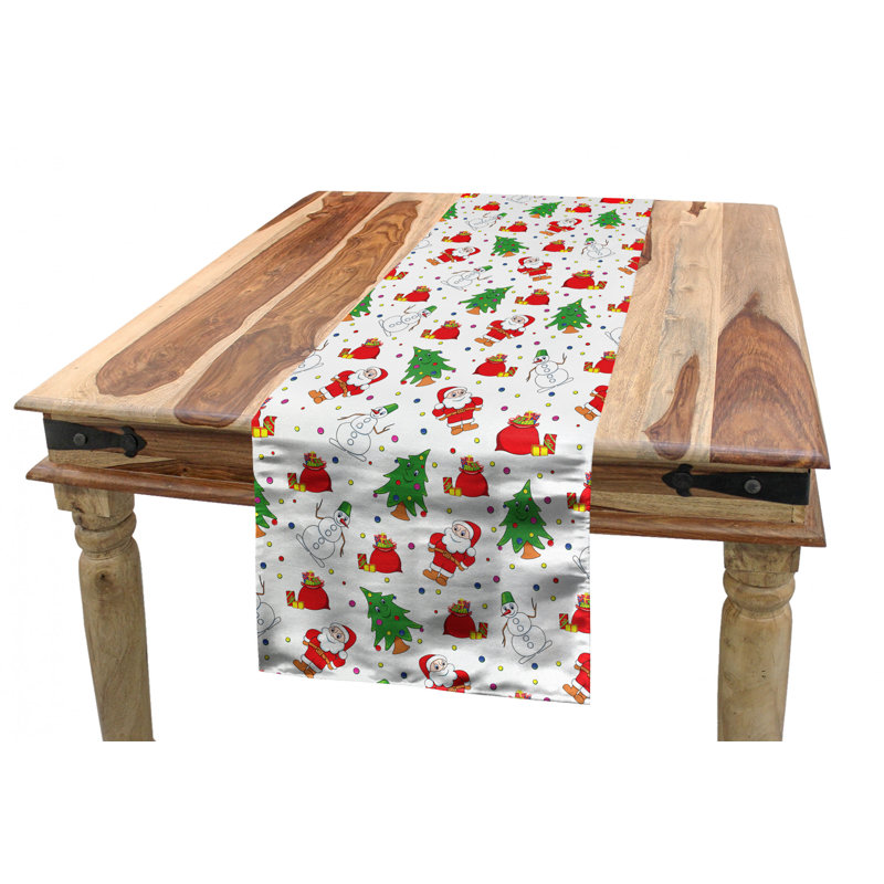 Geometric Christmas Table Runner, 120" x 16"