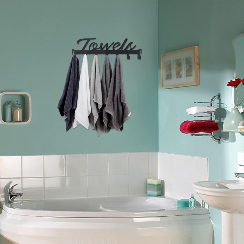 Paquet de 2 crochets robustes au-dessus de la porte avec 14 crochets à manteau - Porte-serviettes peu encombrant pour la salle de bain, la chambre à coucher, la cuisine - Fabrication en acier au manganèse durable, sans perçage requis