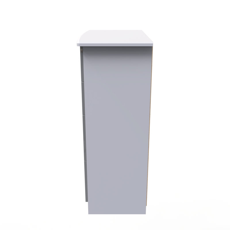 Fully Assembled Letoya 4 - Drawer Chest of Drawers, Grey Gloss