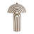 Maiori Chocolate Brown Striped Papier Mache Table Lamp-712497695-712497688
