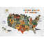 «Letcher America Animal Map», reproduction sur toile tendue-373870159