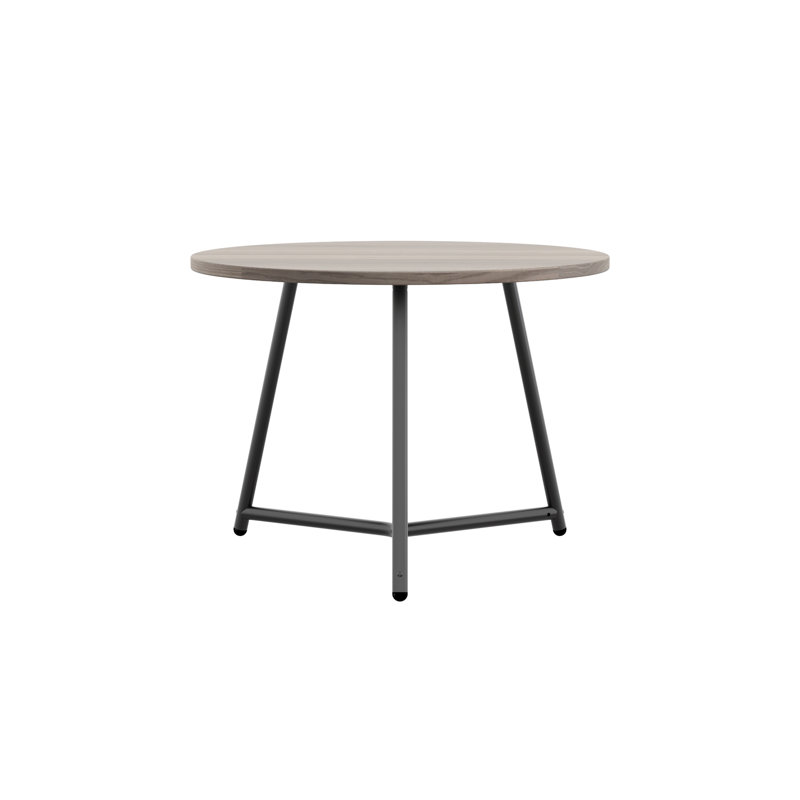 Three Leg Coffee Table, 43.5cm H x 60cm W x 60cm D, Grey Oak