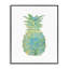 Art de giclée encadré blanc Glam & Green Pineapple par Amanda Greenwood-134523234-134523235