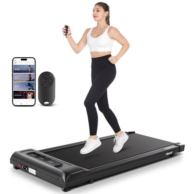 2.5Hp Walking Pad For Home, Fitness Machine With Remote Control For Home Office, Quiet And Powerful, Black