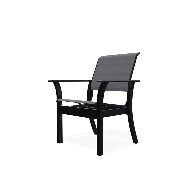 Leeward Outdoor Dining Chair, Augustine Pewter, Black