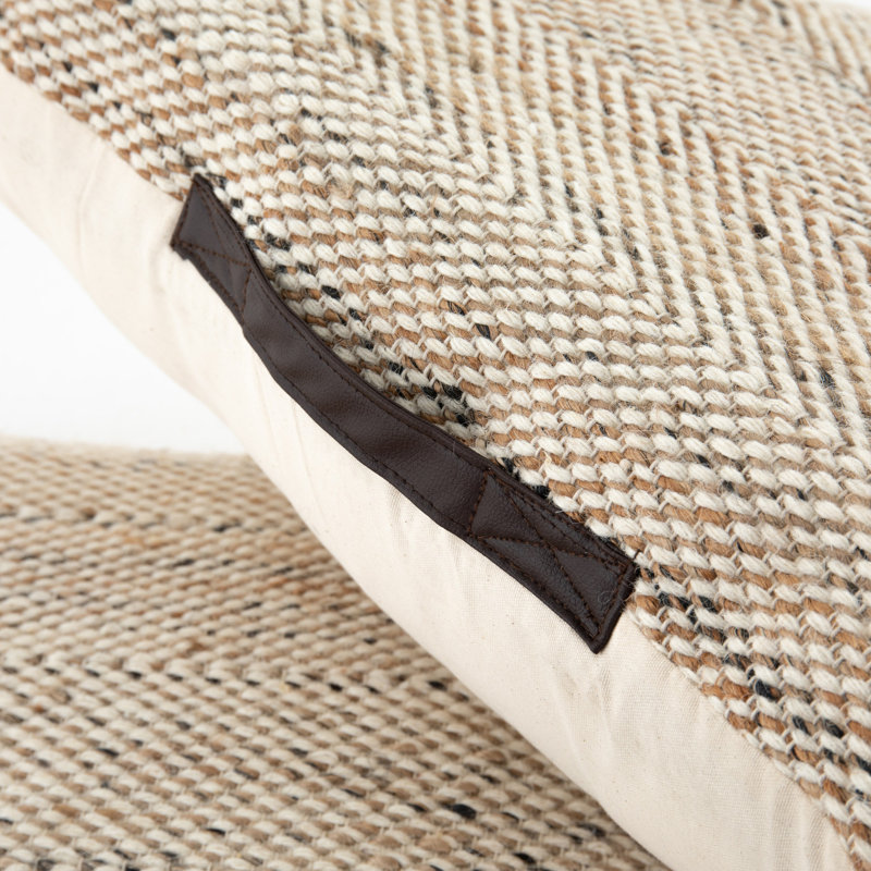 Edan Wool Square Pillow Cover & Insert