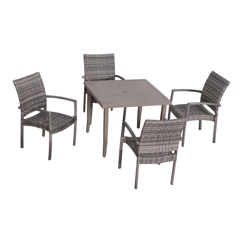 Ensemble repas 4 personnes Alezandro, H 31 po x l 36 po x L 36 po