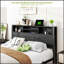 Metal Platform Bed with Storage Headboard, Charging Station, and Bookcase for Modern Bedrooms