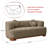 Modern Boucle Upholstered Loveseat-940616872