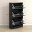 Armoire de rangement étroite pour chaussures avec 3 tiroirs rabattables et tablettes réglables