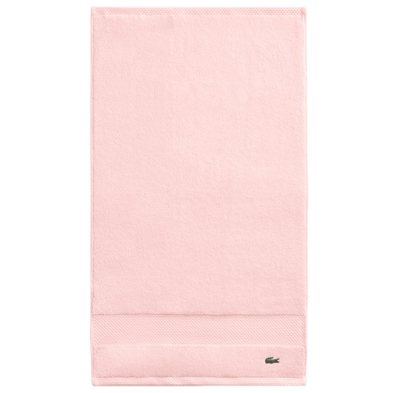 Lacoste Heritage 16X30 Cotton Hand Towel, 100% Supima Cotton, Micro-Fresh® Anti-Microbial, Light Pink