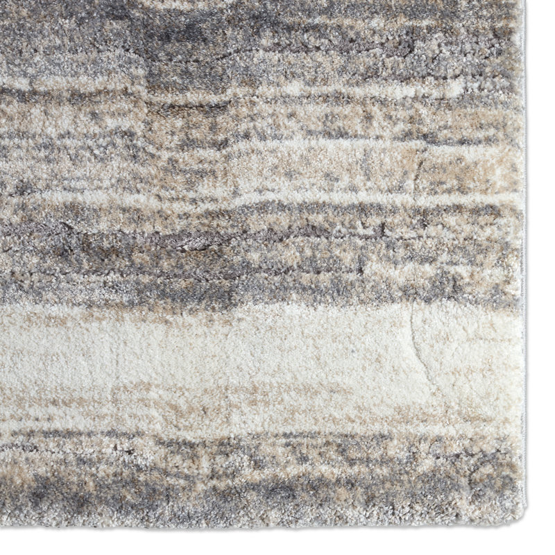 Tapis d'intérieur brun clair / gris Quashanna, Rectangle 5 pi x 7 pi 6 po