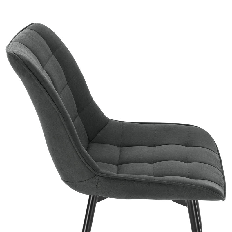 Vassar 46.5cm H Upholstered Side Chair, Anthracite