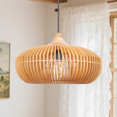 1 - Light Natural Drum Pendant