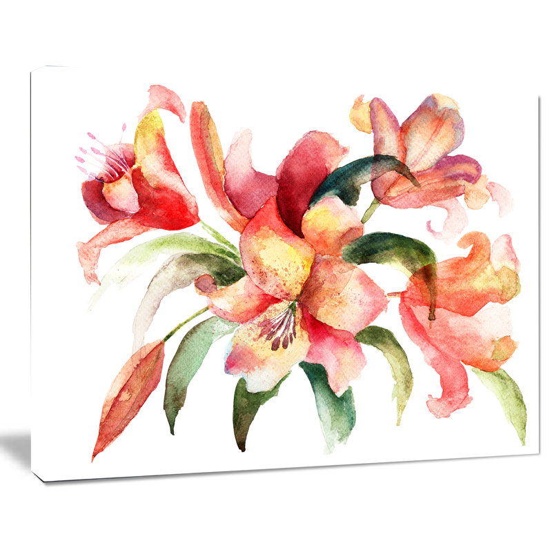 Fleurs de lys, reproduction d'art sur toile tendue, H 8 po x l 12 po