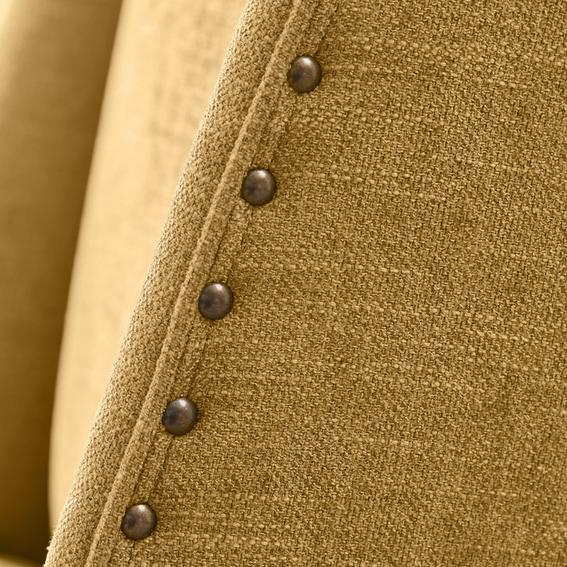 Chaise de bureau pivotante en chenille Mellins, Yellow