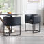 Chaise rembourrée en similicuir avec accoudoirs-1349986817-1349986820