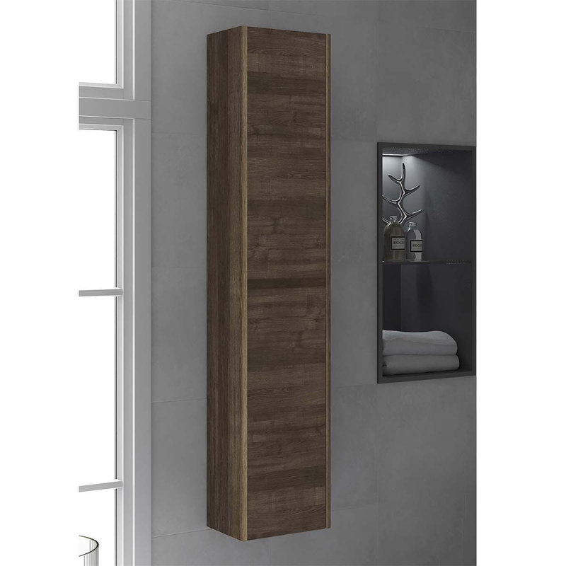 Armoire à linge l 11,8 po x H 59,1 po Durazo, Cendre de Samara
