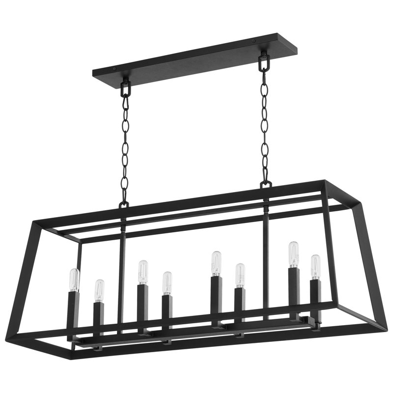 Hyperion 8 - Light Geometric Chandelier, Black