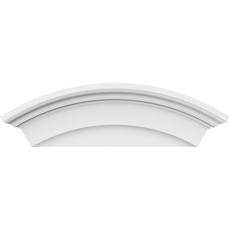 Fronton arqué en PVC de qualité architecturale, H 10 po x l 26 po x P 2 3/4 po