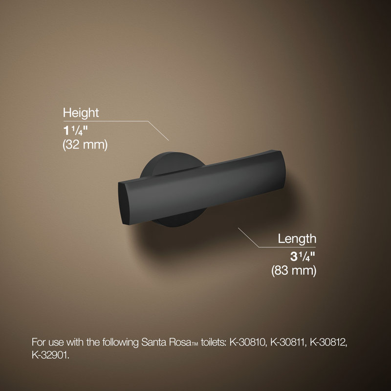Santa Rosa Right-Hand Trip Lever, Matte Black