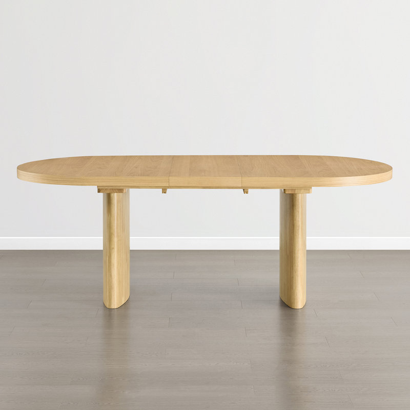 71" to 87" Extendable Oval Dining Table with Hidden Butterfly Leaf