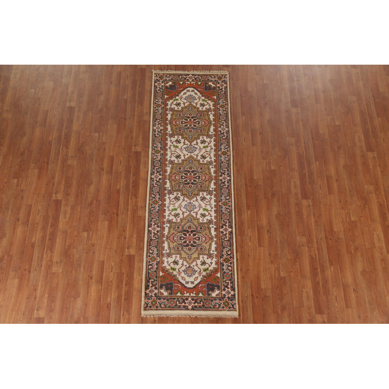 Tapis de couloir oriental ivoire 3x8