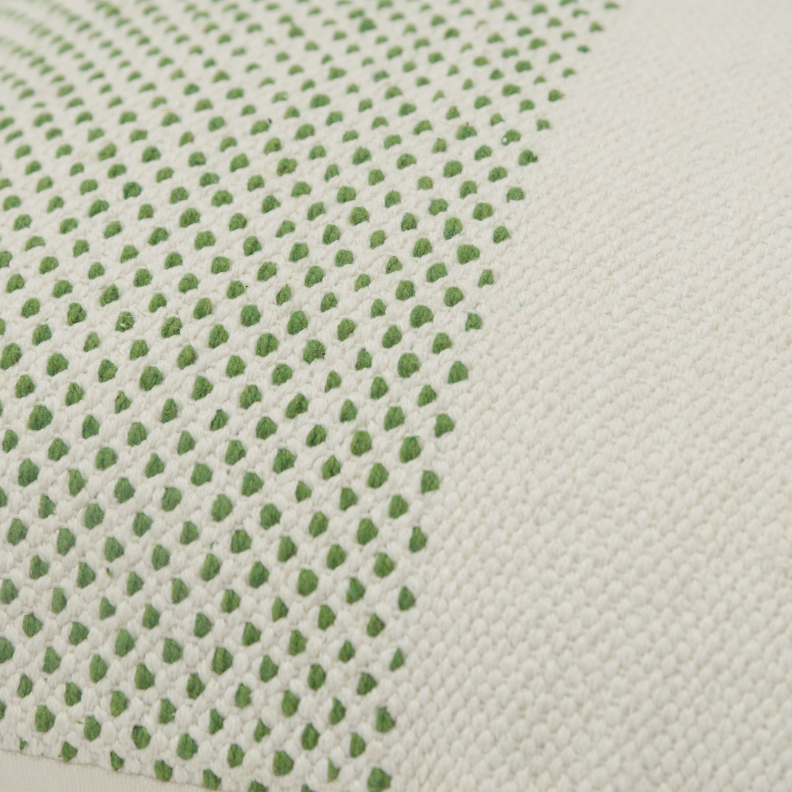 Farina 20" x 14" Embroidered Throw Pillow, Ivory/Green