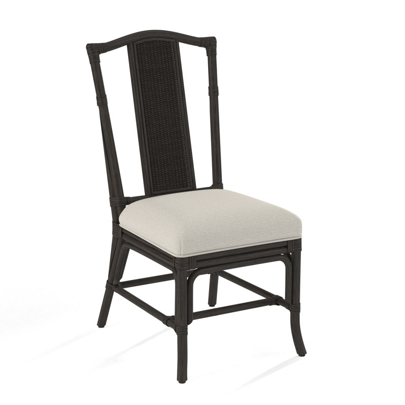 Drury Lane Slat Back Side Dining Chair, Frost White, White Performance Fabric; 0851-94